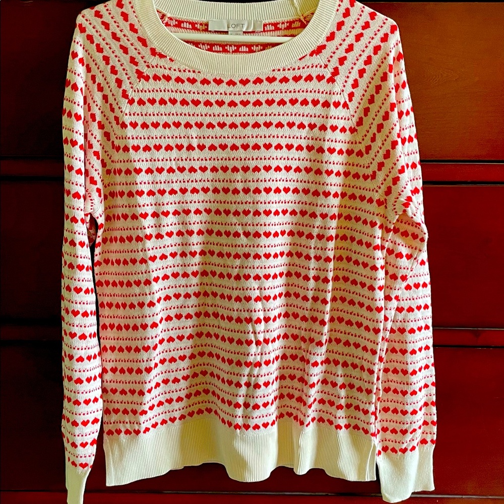 LOFT heart sweater